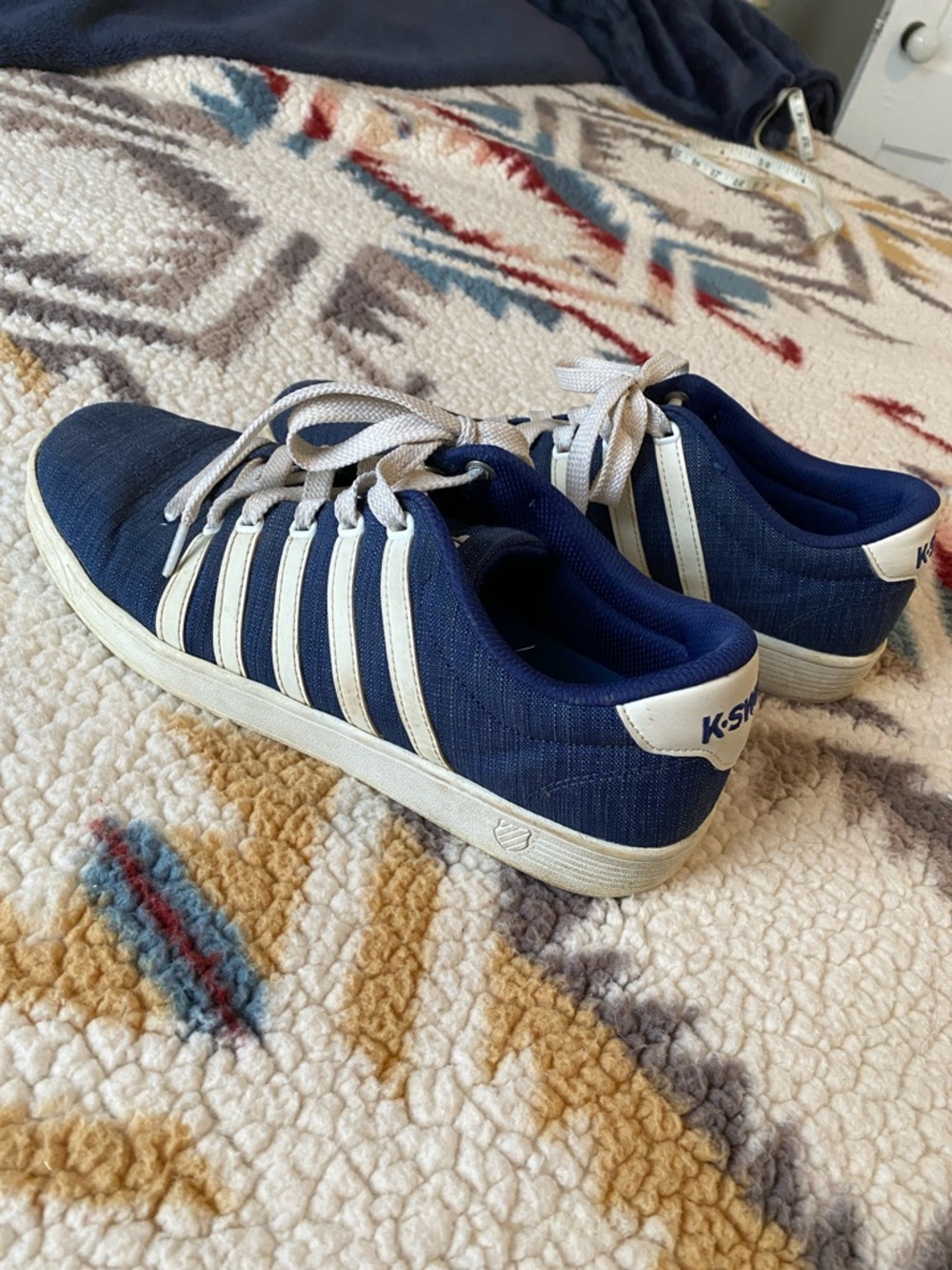 Men's K Swiss Navy and White sneakers - Picture 2 of 6
